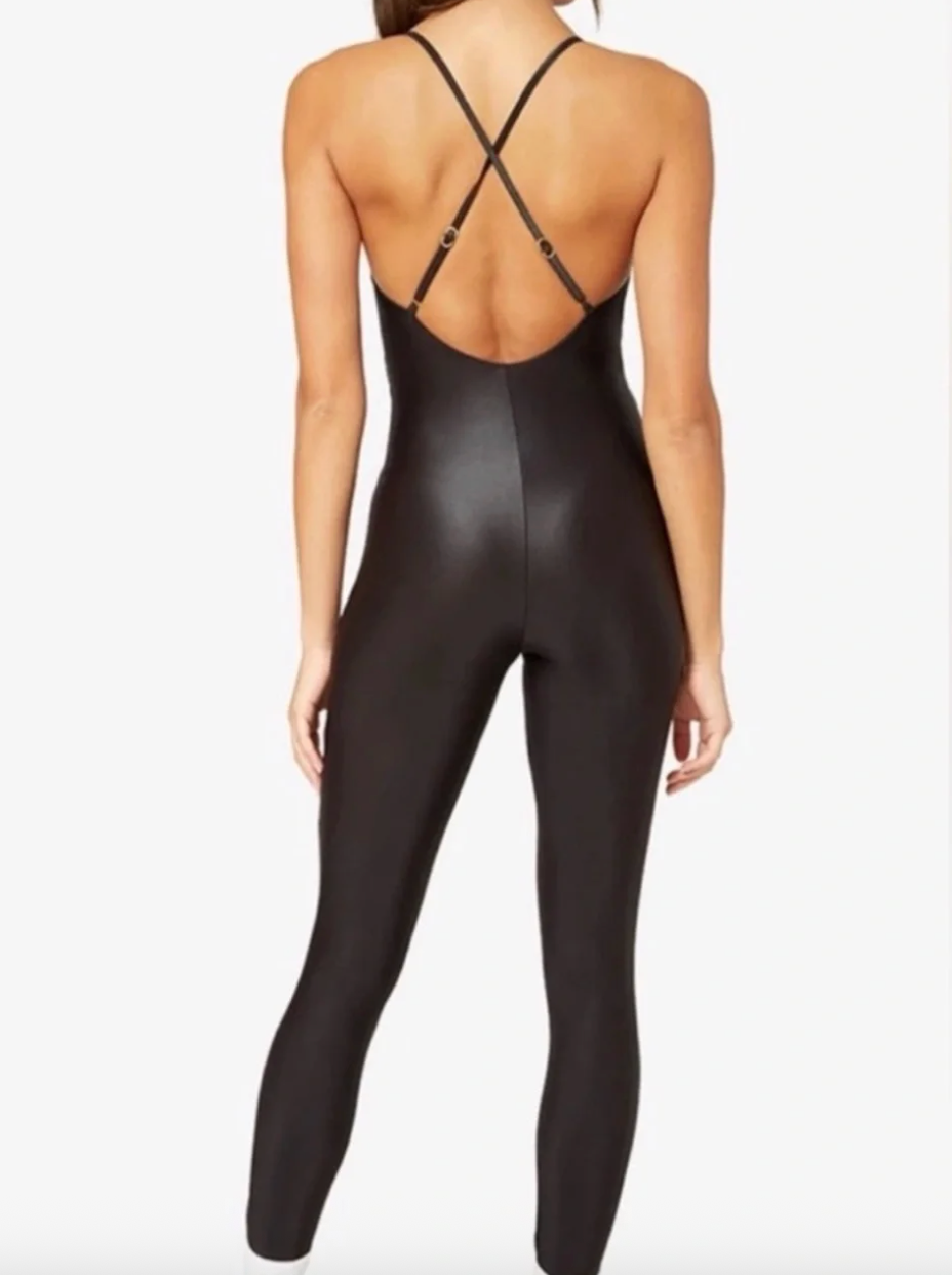 BLACK ACTIVE JUMPSUIT