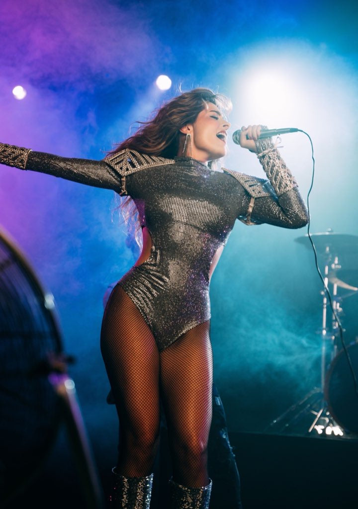 EMBELLISHED SILVER BODYSUIT