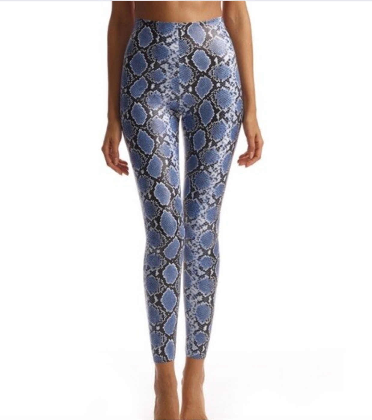 BLUE SNAKE LEATHER PANT