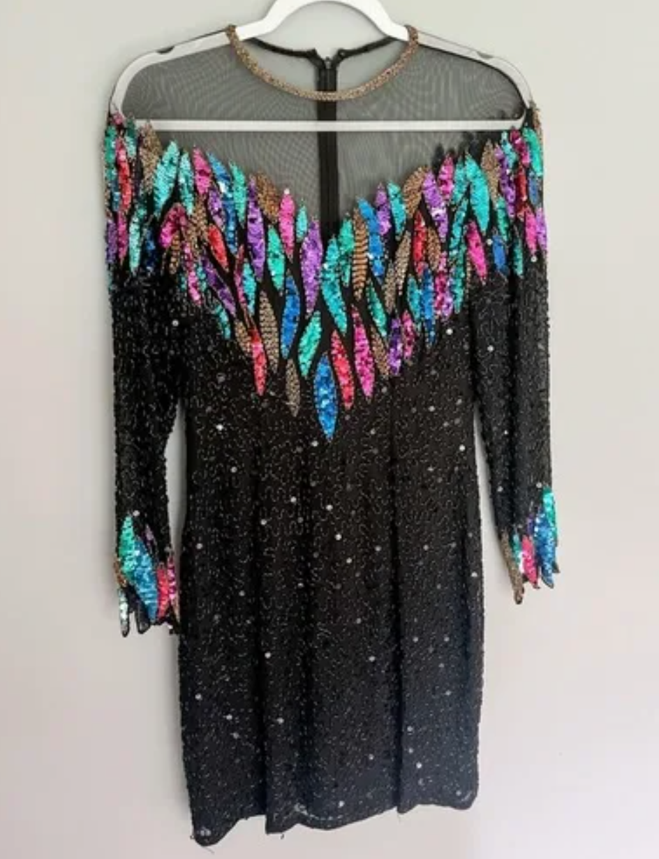 VINTAGE 80s SEQUIN DRESS