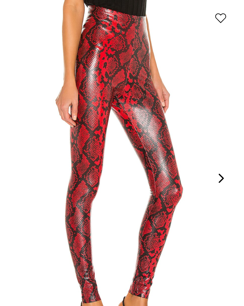 RED SNAKE LEATHER PANTS