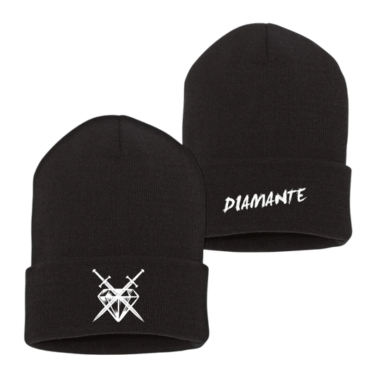 DIAMANTE LOGO BEANIE